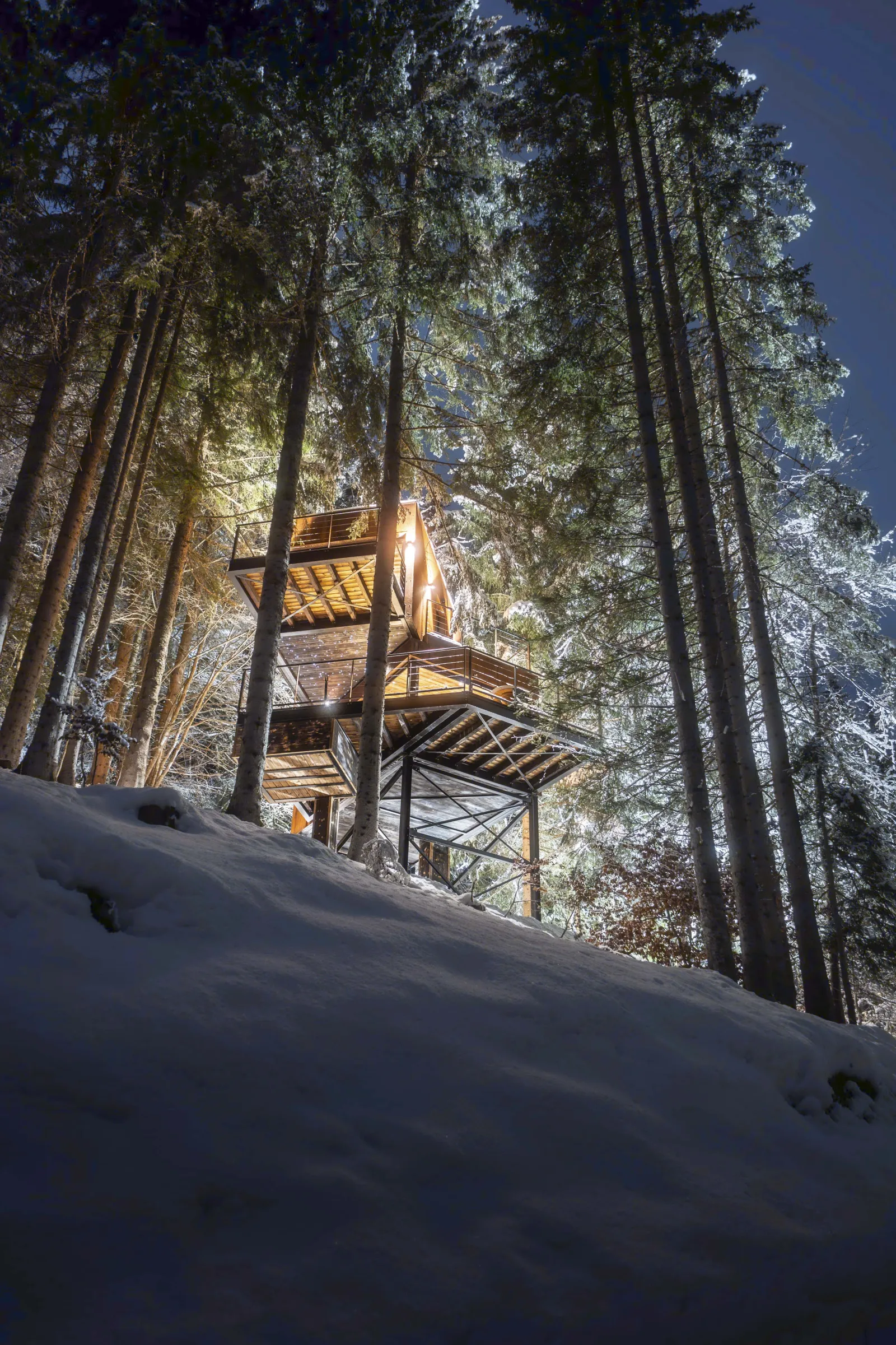Cabane À la Belle Étoile, cabane sur pilotis à Saint-Nicolas-la-Chapelle