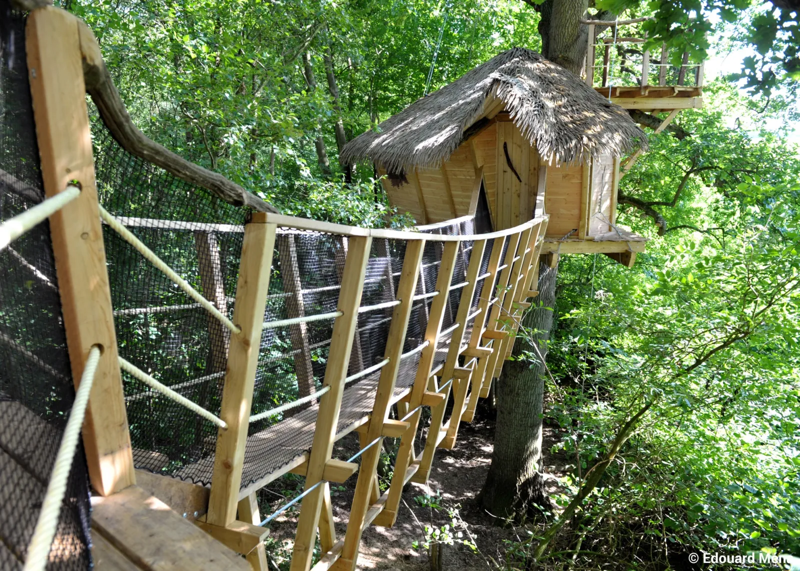 Cabane Baron perché, cabane dans les arbres à Saint-Germain-des-Essourts