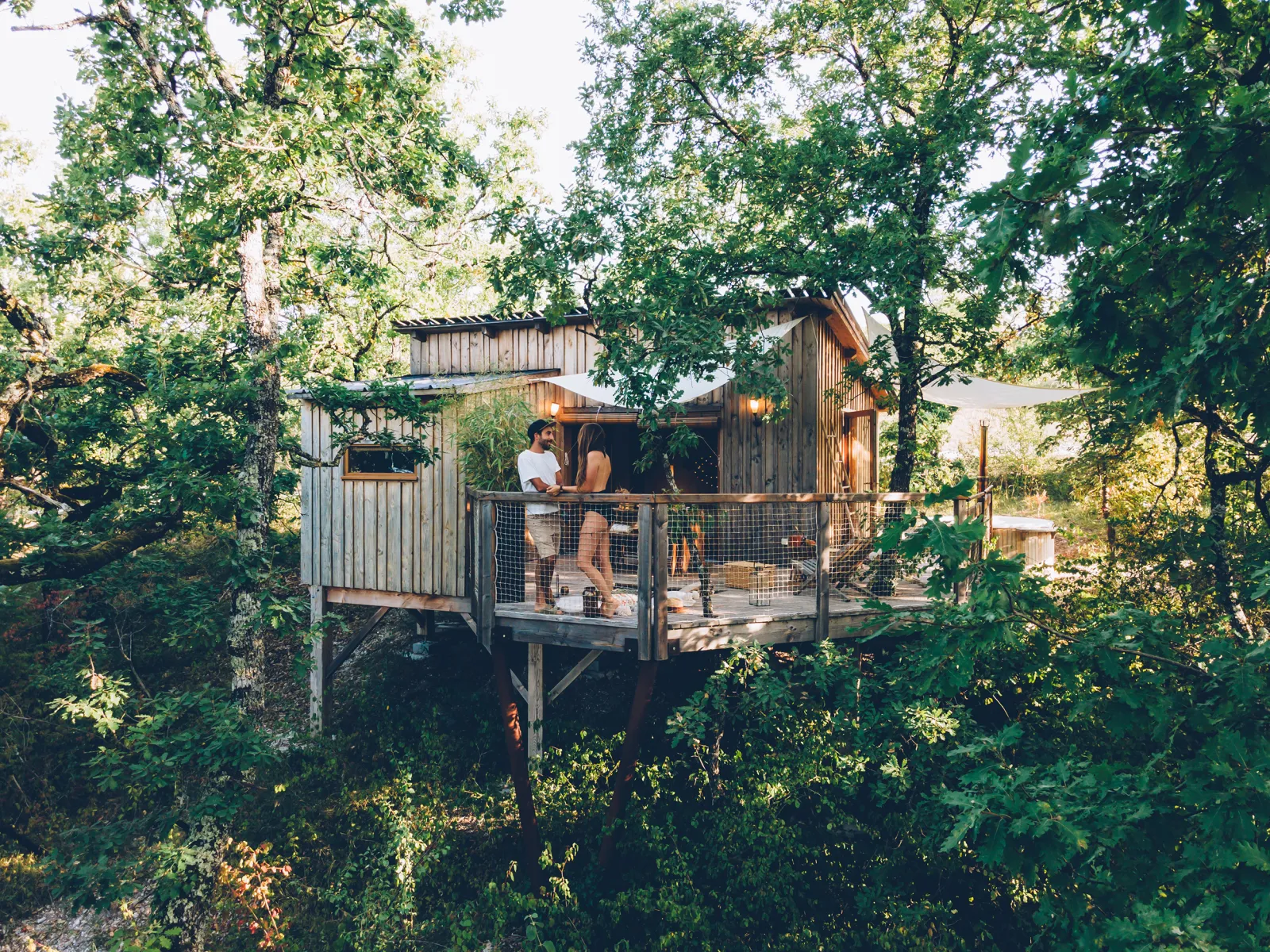 Cabane & Spa 1, cabane sur pilotis à Labastide-de-Penne