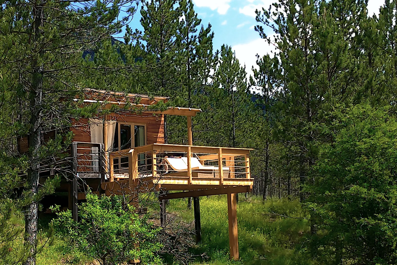 Cabane Cassiopée, cabane sur pilotis à Ribeyret