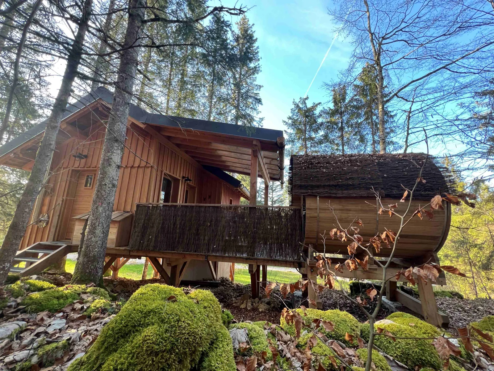 Cabane Champvent, cabane sur pilotis à Petite-Chaux