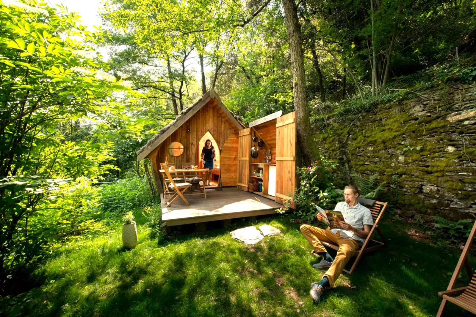 Cabane Coutinelle, cabane sur pilotis à Peyremale