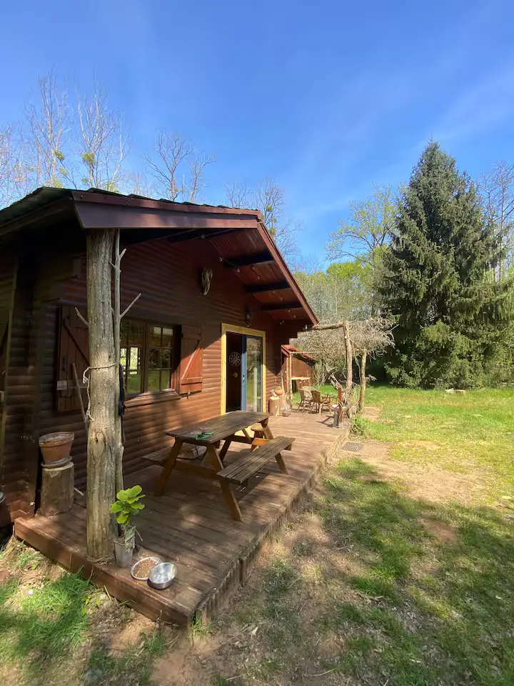 Cabane de l'Ours, cabane au sol à Sillé-le-Philippe