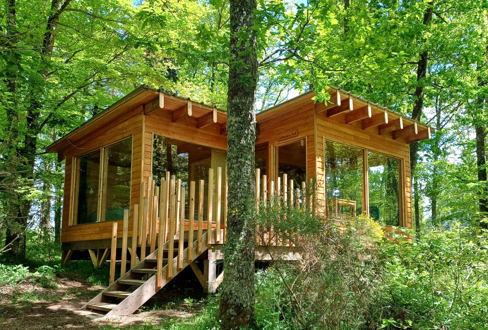 Cabane de la Forêt, cabane au sol à Condat-en-Combraille