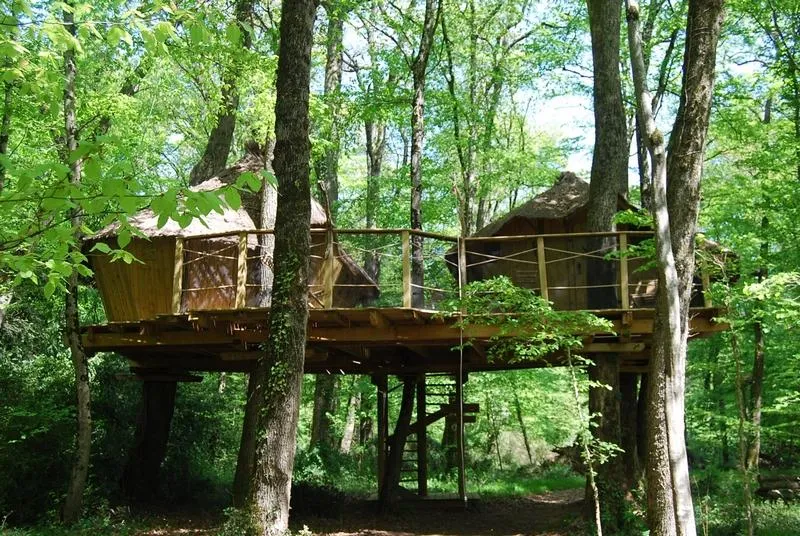 Cabane des Capucins, cabane dans les arbres à Magné