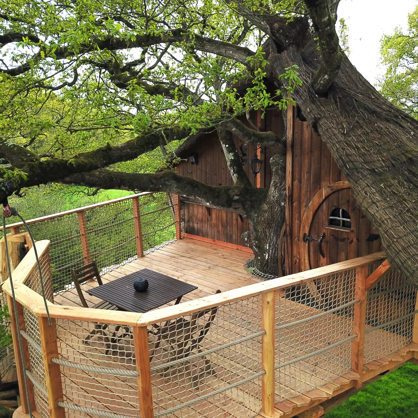 Cabane des Farfadets de l'Alleu, cabane dans les arbres à La Chapelle-Chaussée
