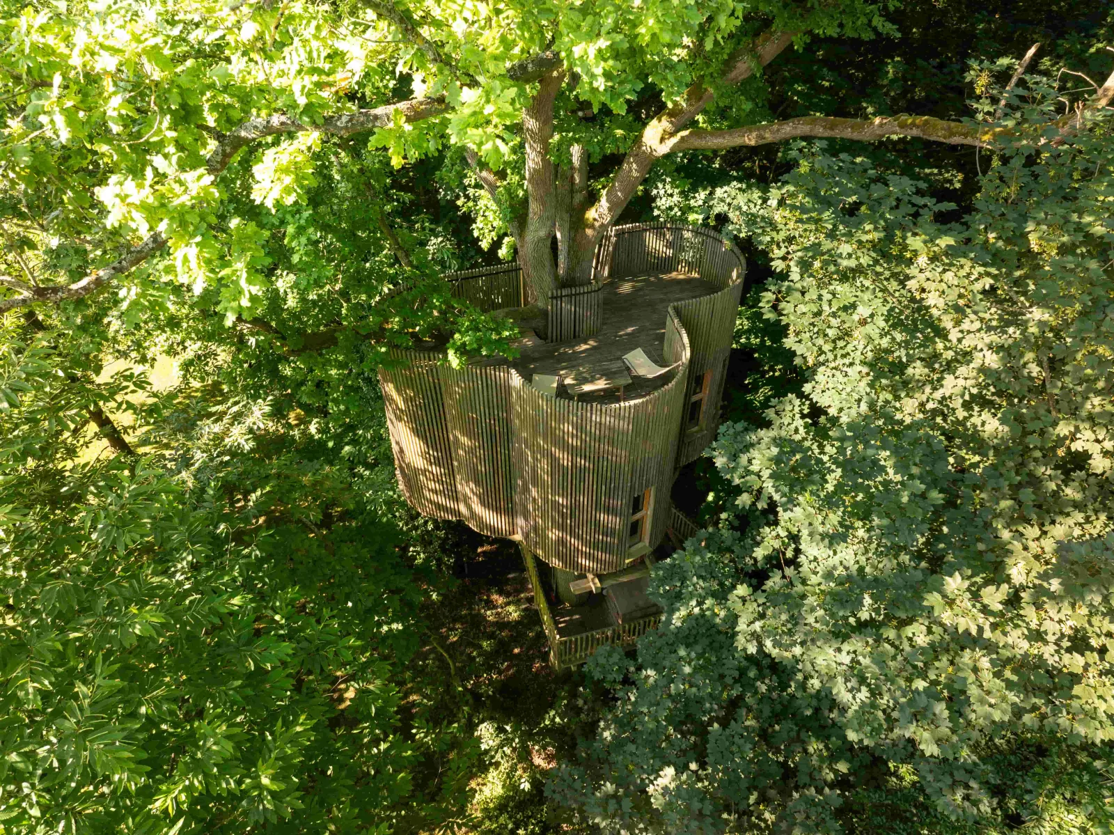 Cabane Duo Spa dans les Arbres, cabane dans les arbres à Raray