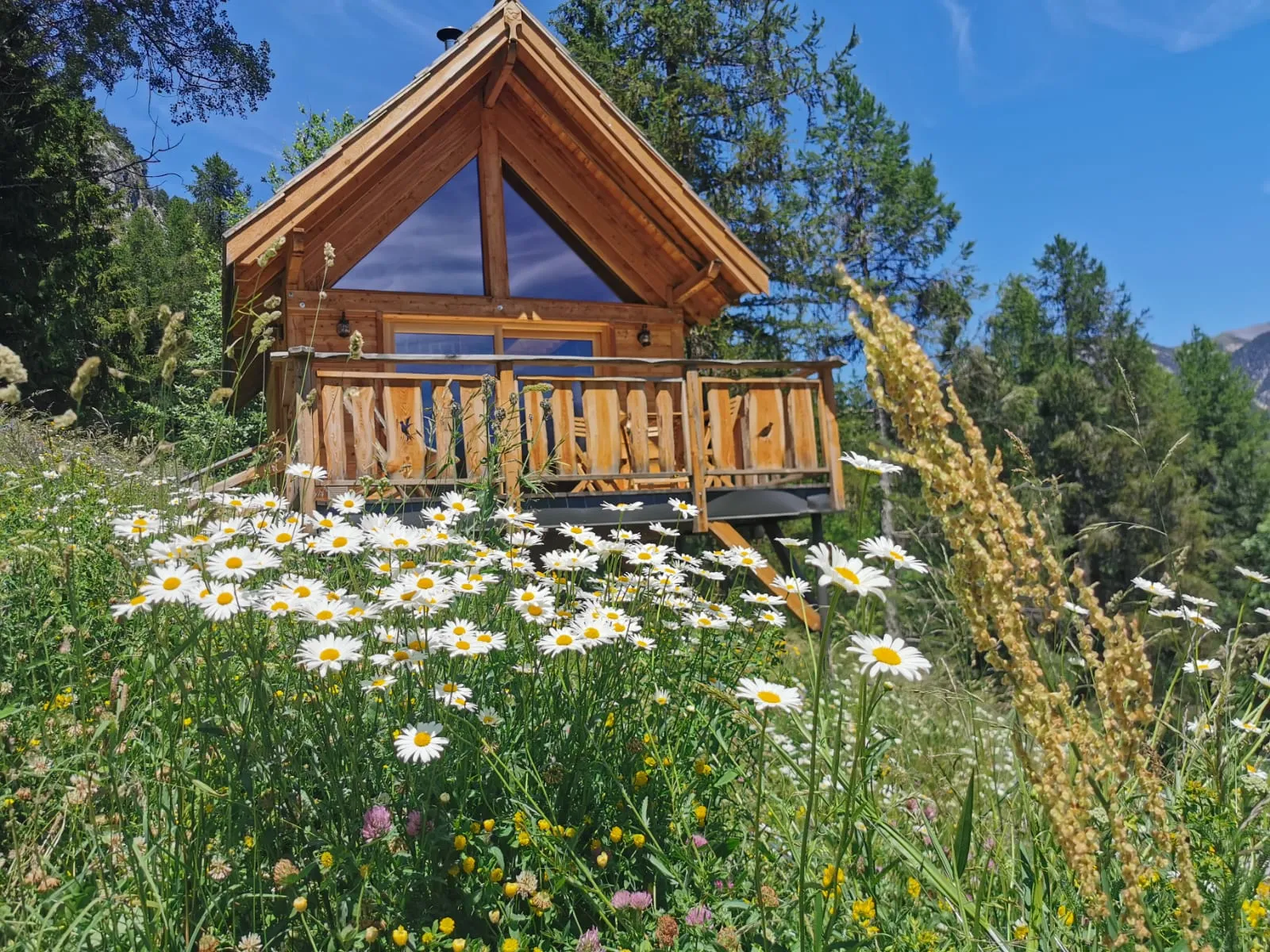 Cabane Les Eaux Tortes, cabane sur pilotis à Le Lauzet-Ubaye