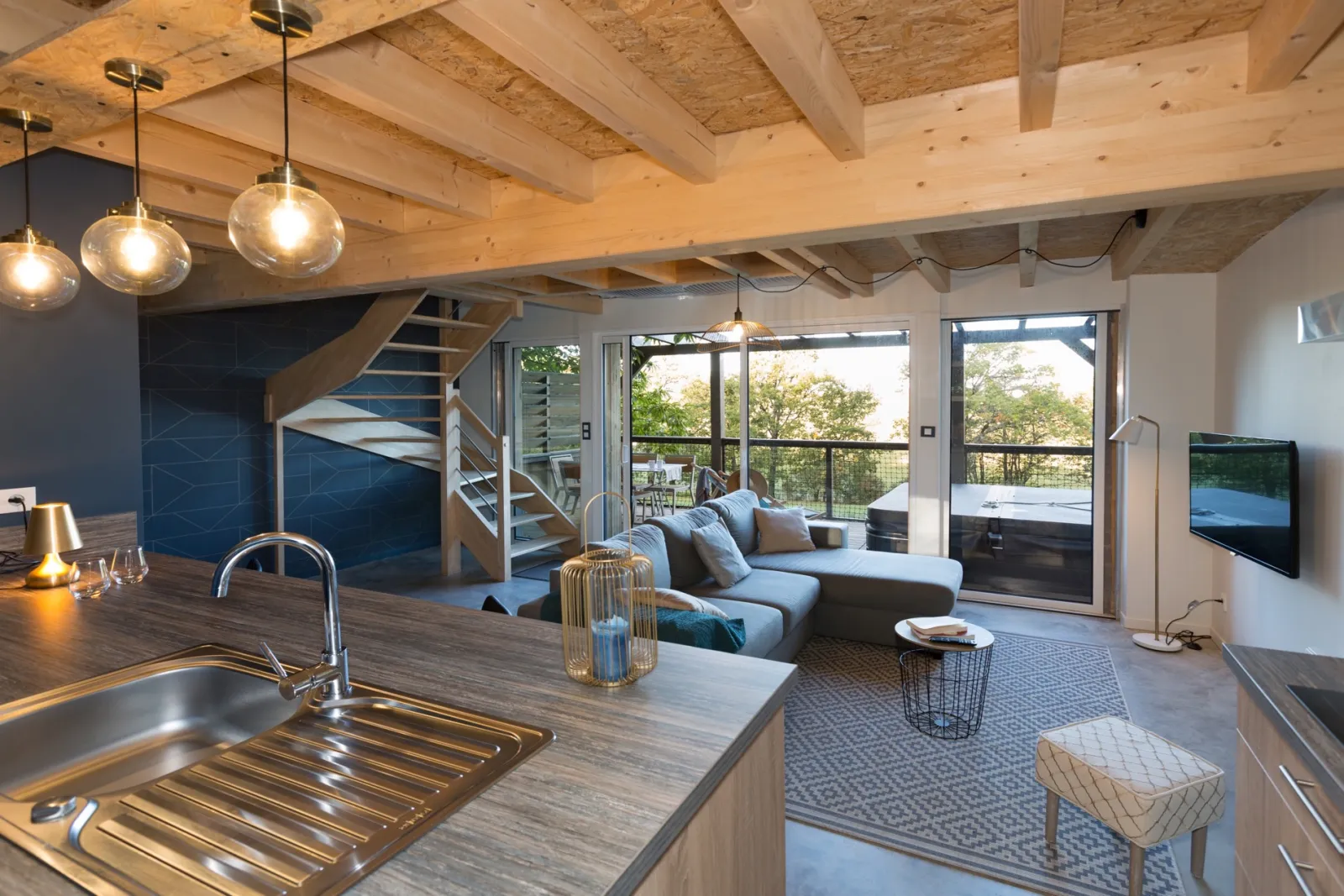 Lodge Spa Henry, cabane au sol à Palazinges