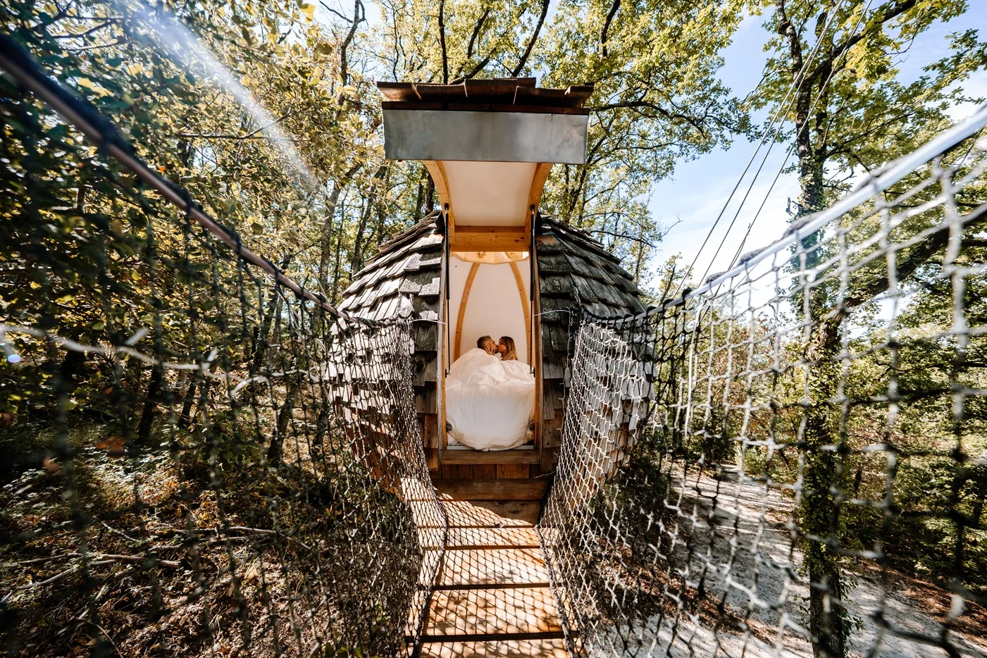 Lov'Nid Spa et Sauna, cabane dans les arbres à Domme