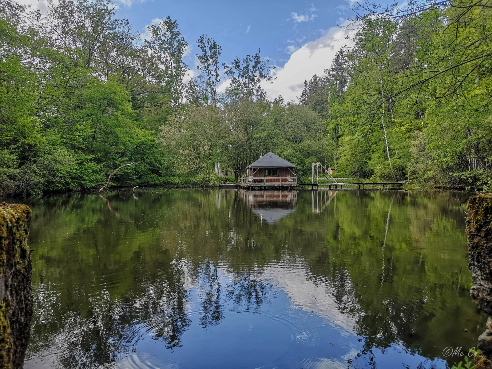 Cabane Martin-Pêcheur, cabane sur l'eau à Forcé