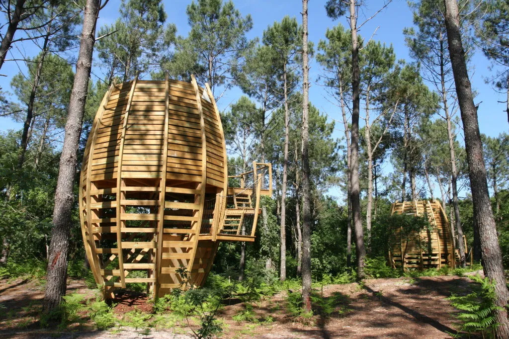 Cabane Perchée (2/5 personnes), cabane sur pilotis à Captieux