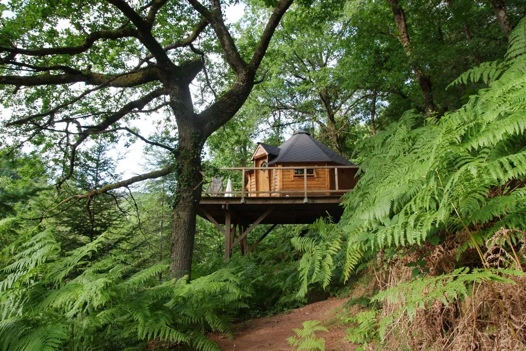 Cabane l'Hirondelle, cabane sur pilotis à Conques-en-Rouergue