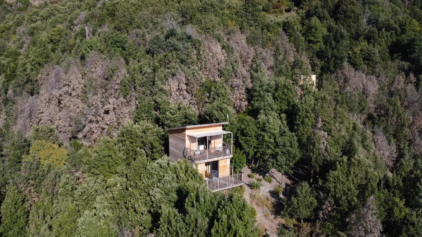 Cabane San Petrone, cabane sur pilotis à Poggio-Marinaccio
