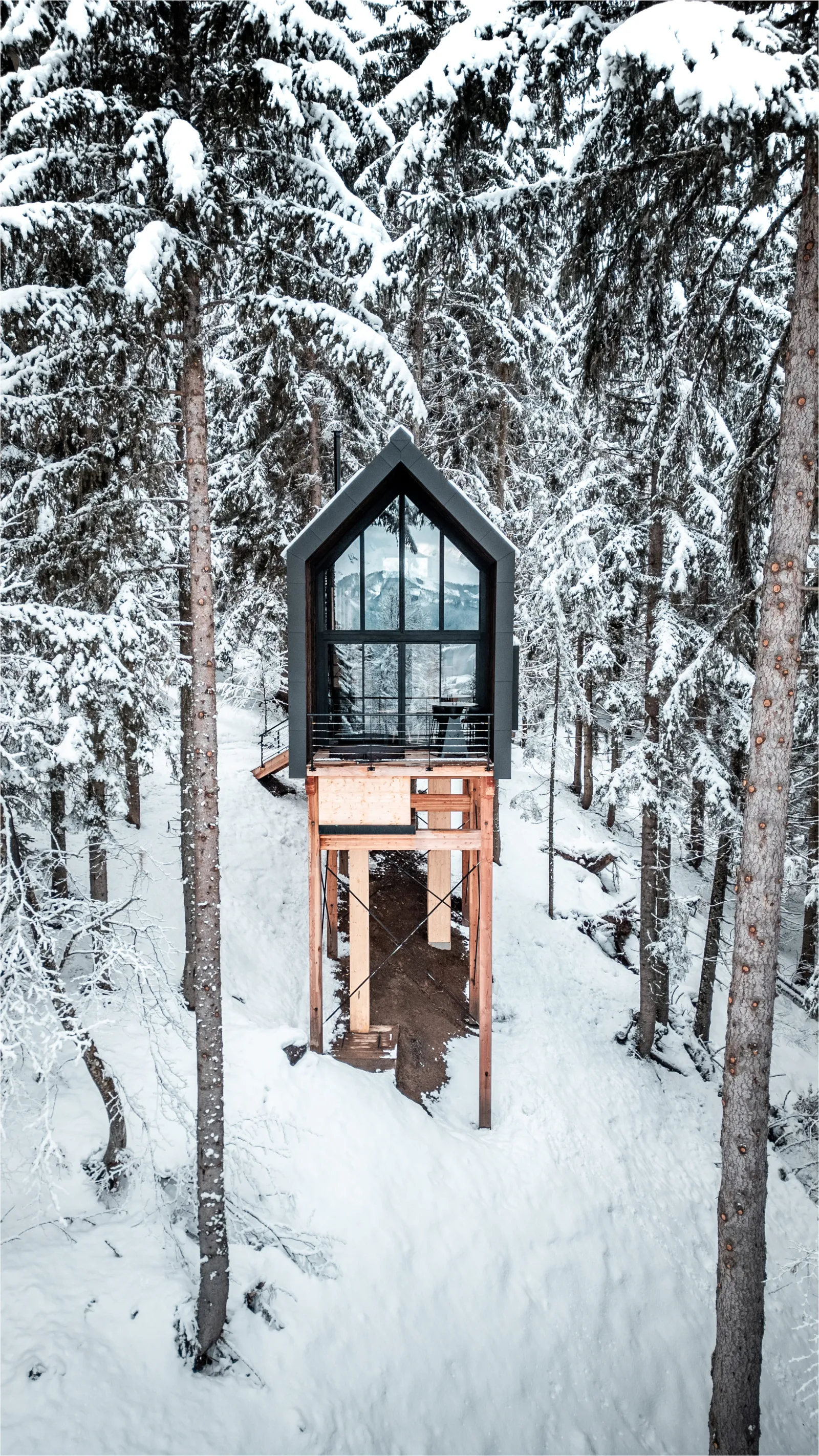 Cabane Scandinave, cabane sur pilotis à Saint-Nicolas-la-Chapelle