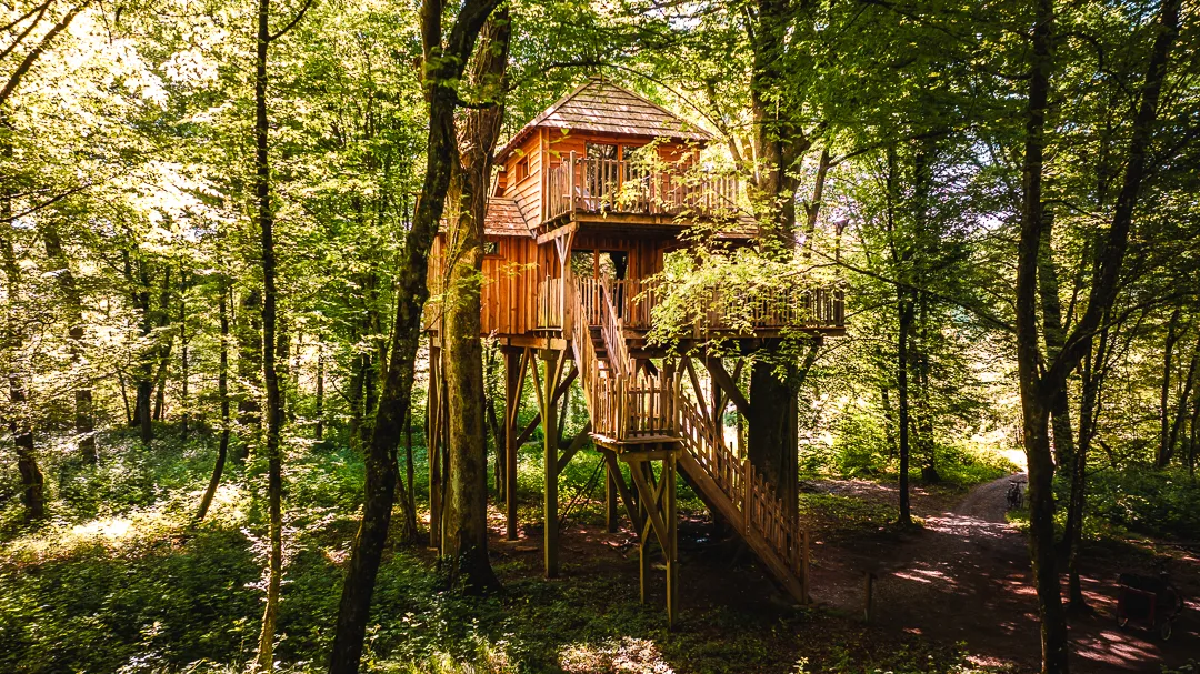 Cabane Spa Cache-Cache, cabane dans les arbres à Joncherey