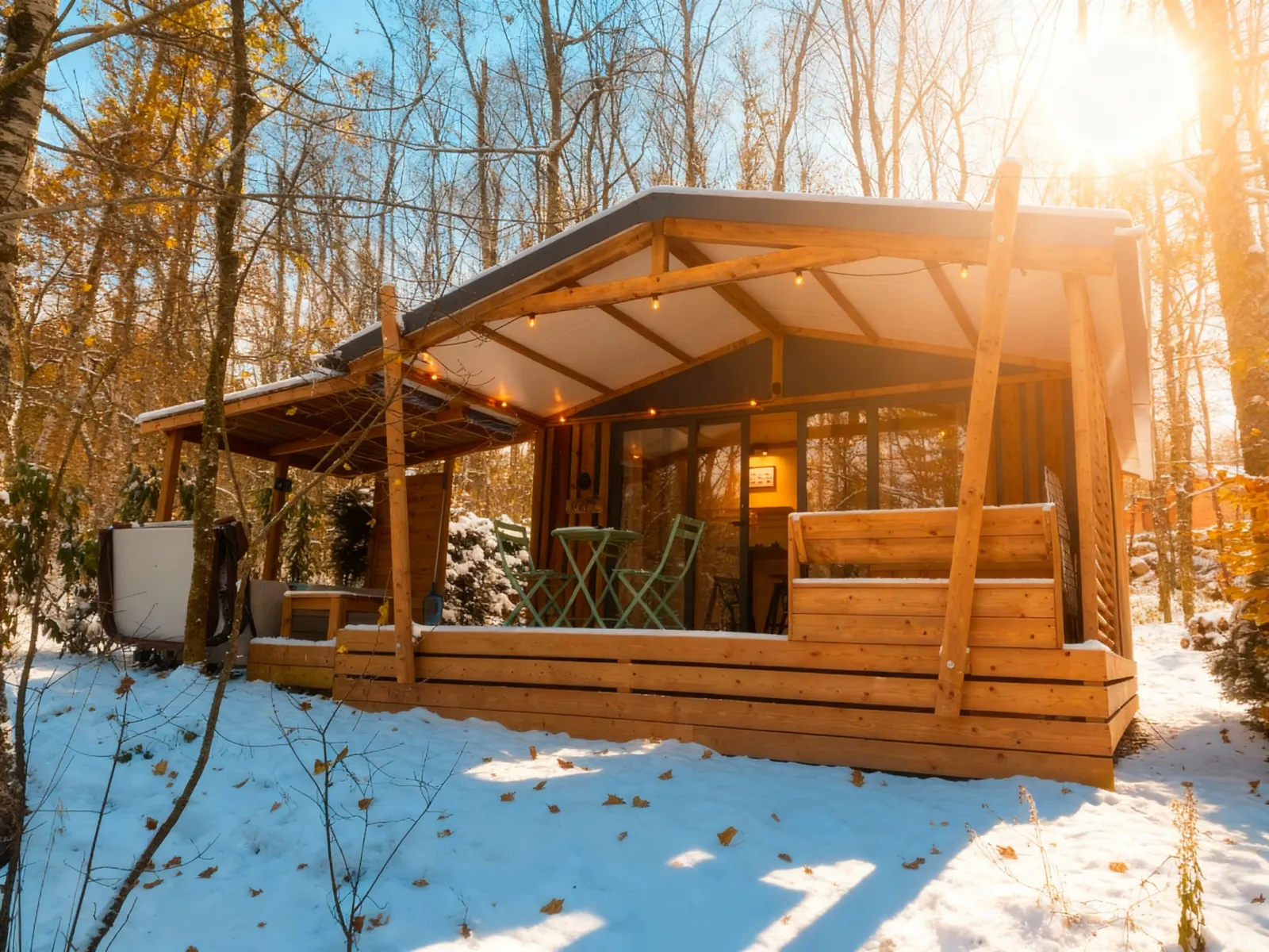 HY•Lødge Spa N°1, cabane au sol à Anould