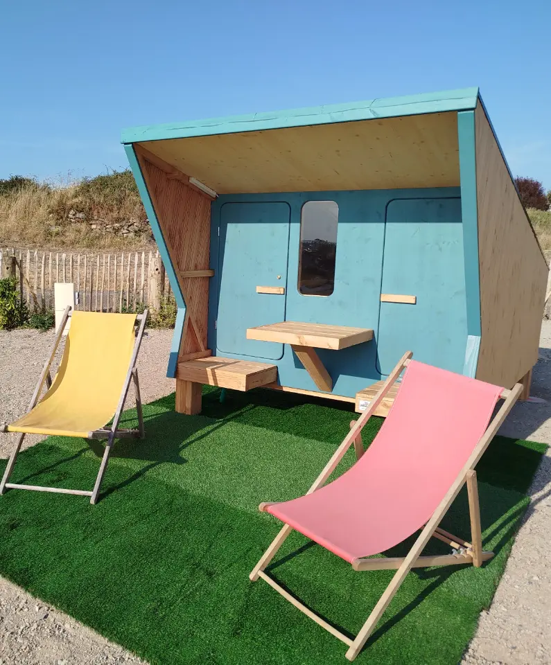 La cabane des embruns, cabane au sol à Plozévet