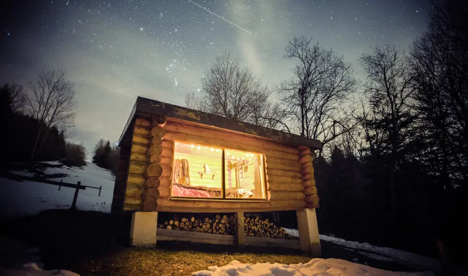 Les Cabanes Belki, cabane au sol à Saxel